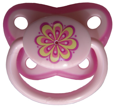 Two Tone Pink with Flower Pacifier