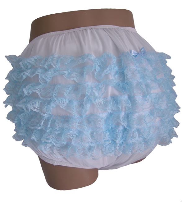 PINK FRILLY PLASTIC DIAPER COVERS 